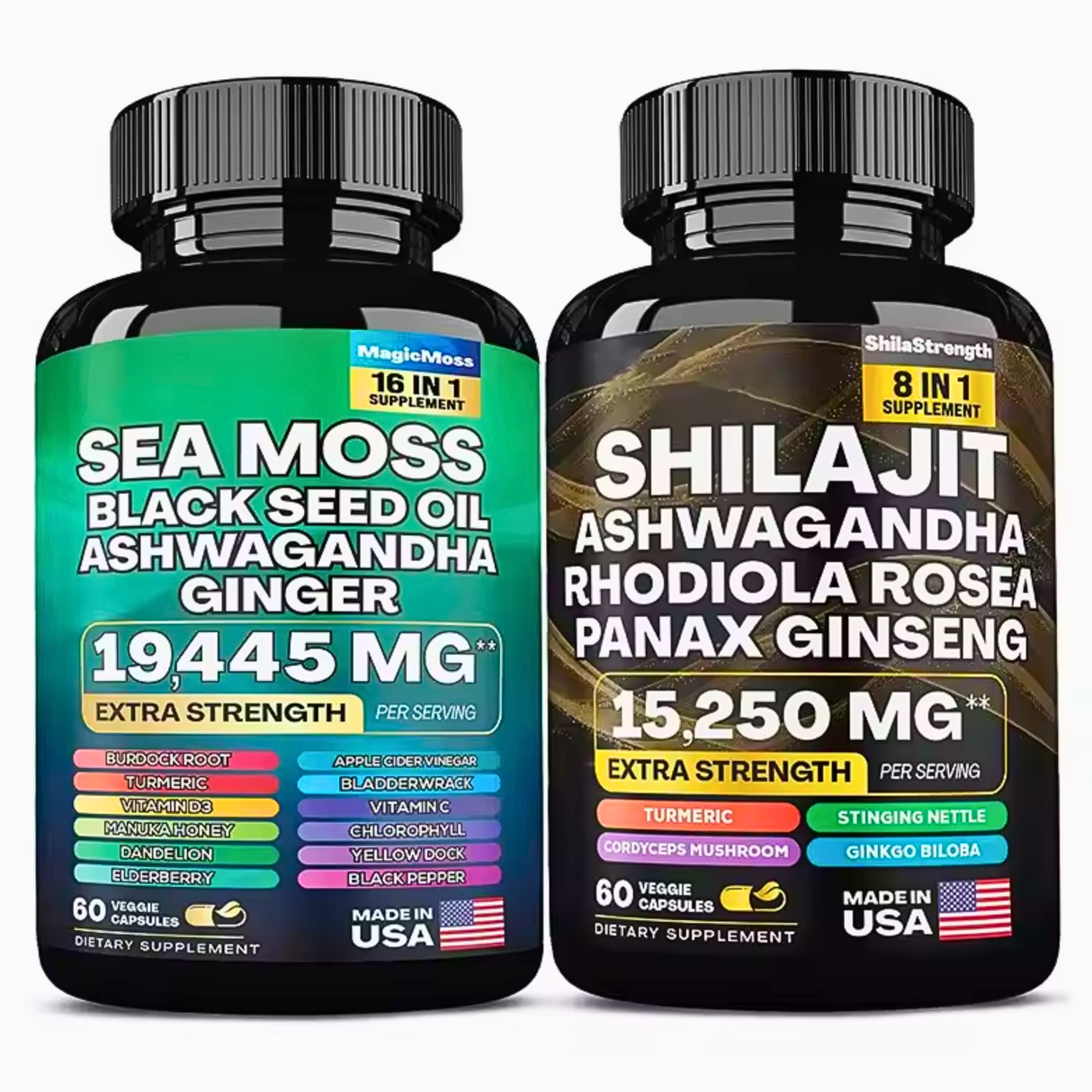 Dynamic Vitality Bundle - Sea Moss Multivitamin & Shilajit Power Combo