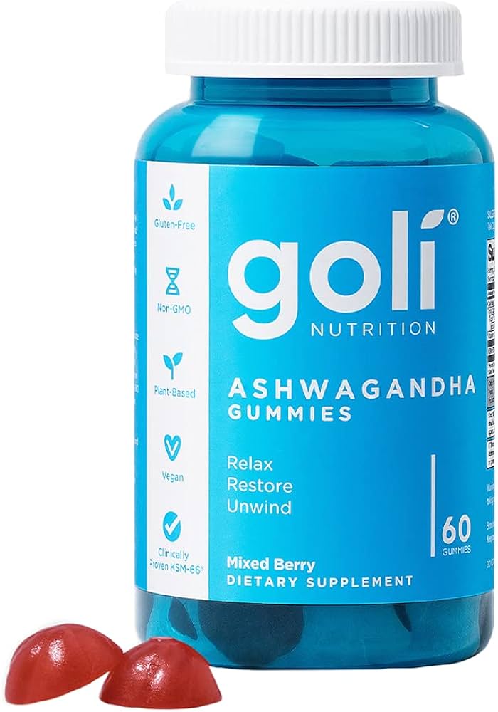 Goli Nutrition Ashwagandha Gummies Mixed Berry 60 Count Gummies