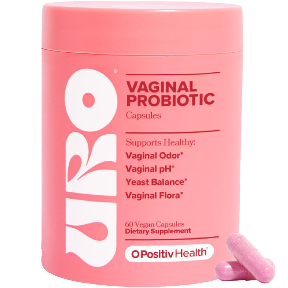 URO O Positiv Vaginal Probiotics 60 COUNT Women pH Balance with Prebiotics