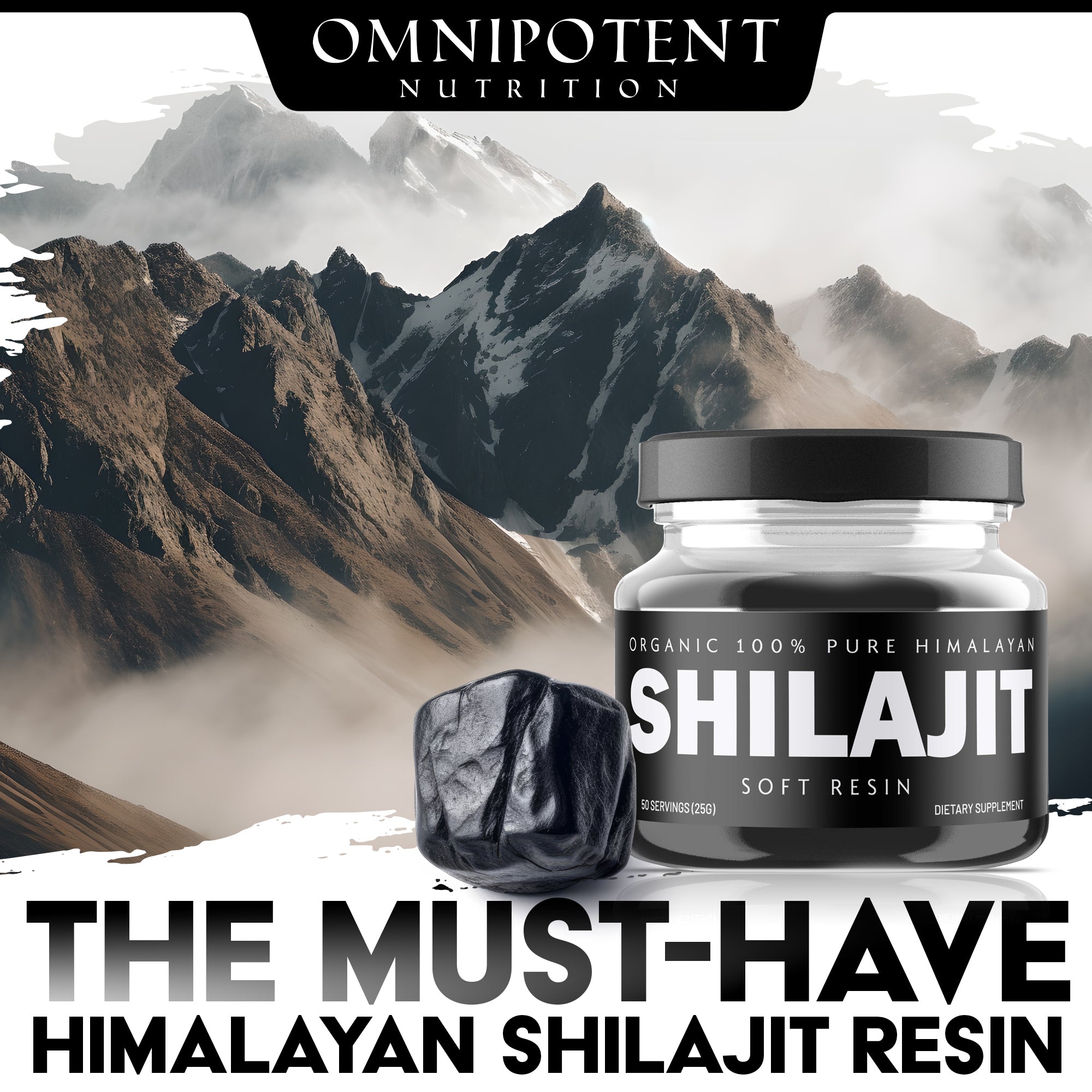 Organic 100% Pure Himalayan Shilajit Resin - 15 Grams, 25 Grams, 50 ...