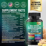 Sea Moss, Black Seed Oil, Ashwagandha, Turmeric, Ginger (16 in 1 Multivitamin)